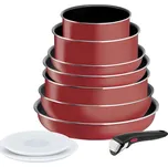 Tefal Ingenio Easy Cook & Clean Sada nádobí, 10 ks, červená TEFAL L1529402