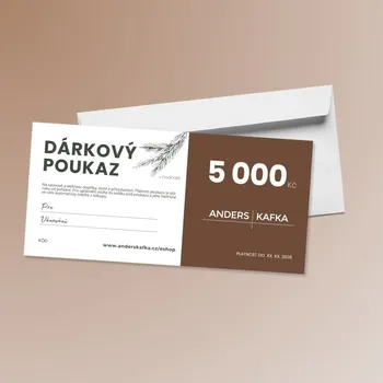 Dárková visačka ANDERS&KAFKA Dárkový poukaz v hodnotě 5000 Kč -