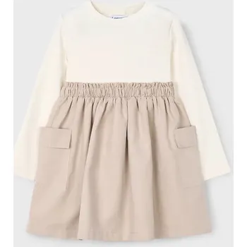 Dívčí šaty Dívčí šaty Mayoral 4930.6N.Mini.9BYA béžová 12X, vel. 140