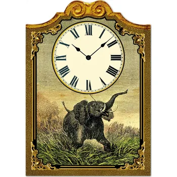 Hodiny Nástěnné dřevěné hodiny - Jules Verne, Pět neděl v balónu