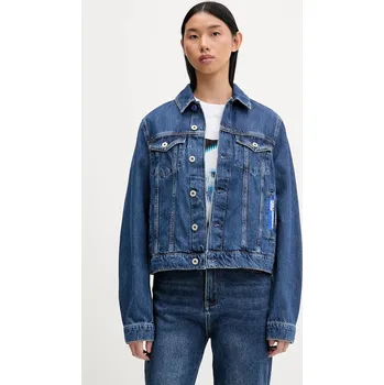 Dámská casual bunda Džínová bunda Karl Lagerfeld Jeans tmavomodrá barva, přechodná, A1W14002 59J, vel. M