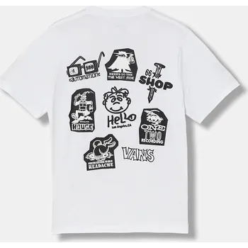 Dětské bavlněné tričko Vans Classified Essential SS bílá barva, s potiskem, VN000RDKWHT1 00X, vel. 129-139.5