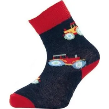 Novia Dětské ponožky s ABS Traktor 1512 Barva: tmavě modrá, Velikost: 21/23