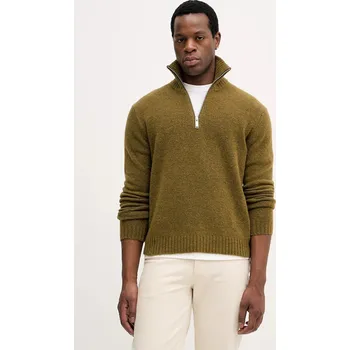 Dámské oblečení Svetr s příměsí vlny Sisley 1PJXS200Y zelená 91X, vel. S