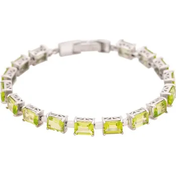 Náramek Stříbrný náramek s olivíny Ag 13,8 g