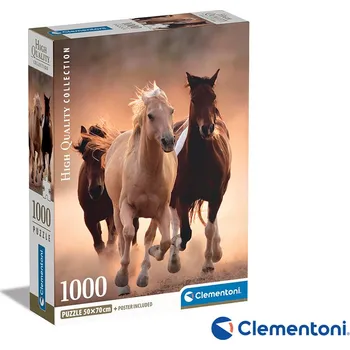 Puzzle Clementoni Běžící koně 1000 dílků