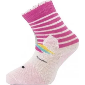 Novia Dětské ponožky s ABS jednorožec 1513 Barva: růžová, Velikost: 18/20