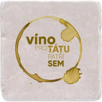 Digitální fotoaparát Mramorový tácek - Bílé víno pro tátu