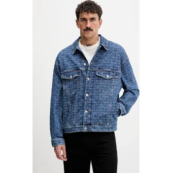 Dámská casual bunda Džínová bunda Tommy Jeans modrá barva, přechodná, DM0DM22268 55J, vel. S