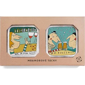 Digitální fotoaparát Mramorový tácek - Na skleničku a pivíčko