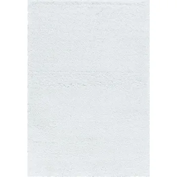 Koberec Kusový koberec Fluffy shaggy 3500 white: Kruh průměr 80 cm