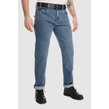 Pánské kalhoty PANDO MOTO kalhoty jeans JAMES REGULAR BLUE Long blue - W36-L36