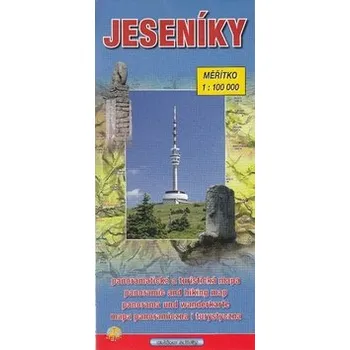 Cestování Jeseníky panoramatická a turistická mapa