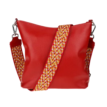 Kabelka NovaKabelka.cz Kožená italská crossbody kabelka Amalia Rossa V