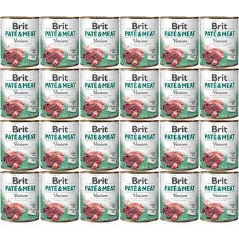 BRIT Paté & Meat Venison - vlhké krmivo pro psy - 24x800g