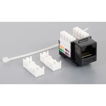 Konektor Keystone UTP Cat 5e - černý 0.01000 Kg ELEKTRO Sklad1 506109 (0.01000 Kg ELEKTRO Sklad1 506109)