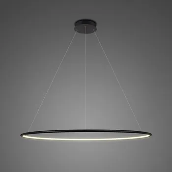 Moderní stropní LED svítidlo Altavola No.1 kulaté černé 100 cm do obýváku