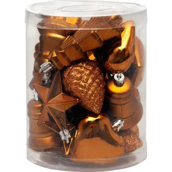 Vánoční dekorace DEKORACE MAGICHOME VÁNOCE, 20 ks, měděno zlaté, mix