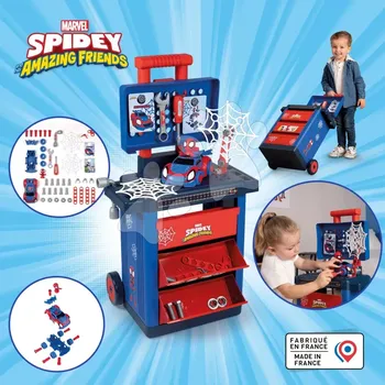 Servírovací stolek Pracovní stolek na kolečkách Spidey DIY Trolley Marvel Smoby