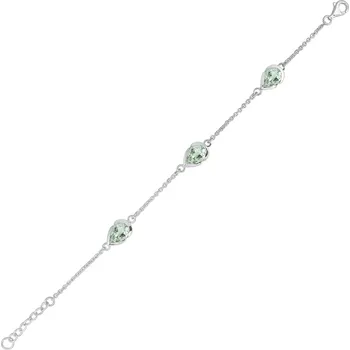 Náramek Charm Green Amethyst - stříbrný náramek se zeleným amethystem