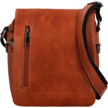 Kabelka Módní pánská koženková crossbody taška Broderic, hnědá