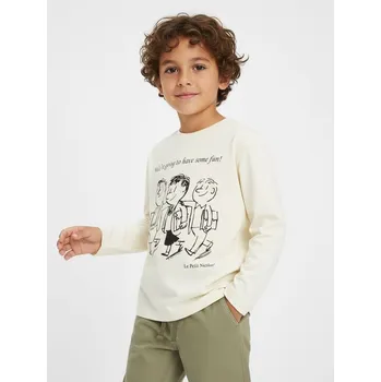 Kojenecké oblečení Sinsay - Bavlněná košilka s potiskem Le Petit Nicolas - béžová - 042FC-80X - 042FC-80X-128