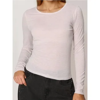 Oblečení a móda Sinsay - Halenka s kovovou nití - krémová - 599EU-01X - 599EU-01X-XS