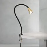 Orion - Flexibilní stolní lampa s klipem DOTTY 1xGU10/10W/230V mosaz/černá