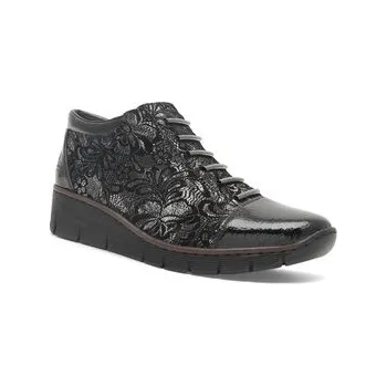 Dámské kozačky Polokozačky Rieker 53778-00 Černá 36