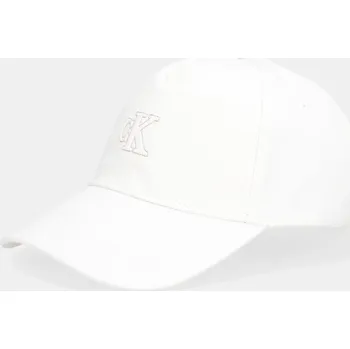 Kšiltovka Bavlněná baseballová čepice Calvin Klein LV04F5044G béžová 01X, vel. ONE SIZE