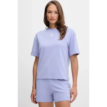 Dámské tričko Tričko HUGO SIGNATURE_TSHIRT dámské, fialová barva, 50556807 45X, vel. L