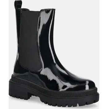 Dámské kozačky Kožené kotníkové boty Answear.LAB dámské, černá barva, na plochém podpatku SV.21436.AT 99X, EUR 38