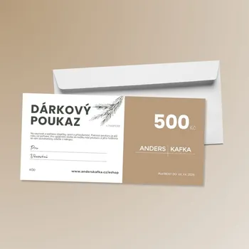 Dárková visačka ANDERS&KAFKA Dárkový poukaz v hodnotě 500 Kč -