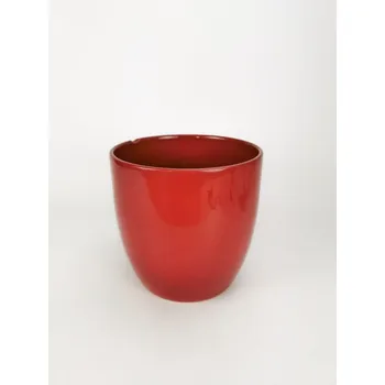 Květináč Keramický květináč Basel lesklý 19 cm vínový, 2. jakost
