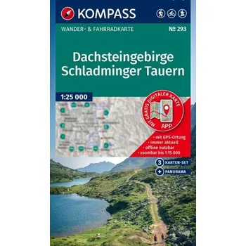 Dachsteingruppe, Schladminger Tauern (set 3 map, Kompass – 293) - turistická mapa