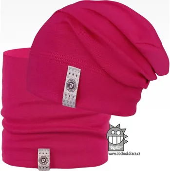 Čepice Bavlněná čepice a nákrčník Dráče - Alan 05, malinová Barva: Růžová, Velikost: 52-54