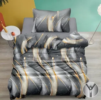 Povlečení NOVINKA 2025! Exkluzivní oboustranné Bavlněné povlečení s 3D efektem 140x200/70x90 cm - DENISA