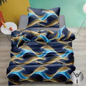 Povlečení NOVINKA 2025! Exkluzivní oboustranné Bavlněné povlečení s 3D efektem 140x200/70x90 cm - SABINA