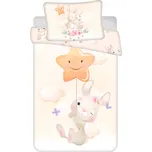 Jerry Fabrics s. r. o. Povlečení Dětské do postýlky 100x135+40x60 - Bunny Star