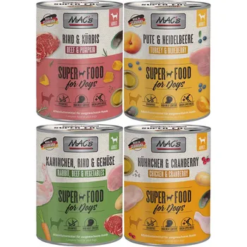 Krmivo pro psa MAC's Dog, 24 × 800 g, variace chutí