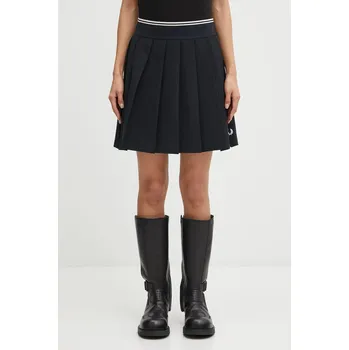 Dámská sukně Sukně Fred Perry černá barva, mini, áčková, E1105, 40, 99X