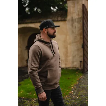 Běžecké oblečení Mikina pánská - ječmen Barva: hnědá, Velikost: XL