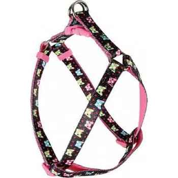 Postroj pro psa Postroj Candy - Black/Pink 27 - 37 cm x 10 mm