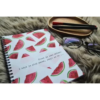 Diář Contexta Studentský diář - kroužkový-25/26 Motiv studentského diáře: Melounkový