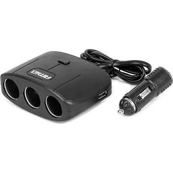 AMIO Prodlužovací zásuvka 2 × USB 12/24V 100W, 70 cm