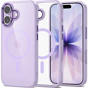 Kryt TECH-PROTECT MAT - podp. MagSafe - pro Apple iPhone 17 - fialový / průhledný