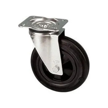 Pojezdové kolečko PNB 125/GR Otočné kolo s černou gumovou obručí 0220028