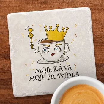 Digitální fotoaparát Mramorový tácek - Moje káva moje pravidla