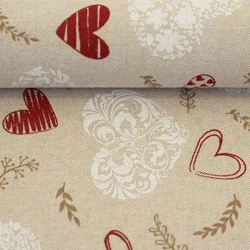 SWAFING Dekorační látka Rudi srdce