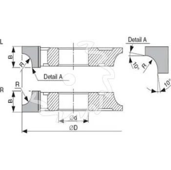 Fréza WOOD-B Fréza rádiusová čtvrtkruhová vydutá SK 5018 152x37x30-R25 pravá